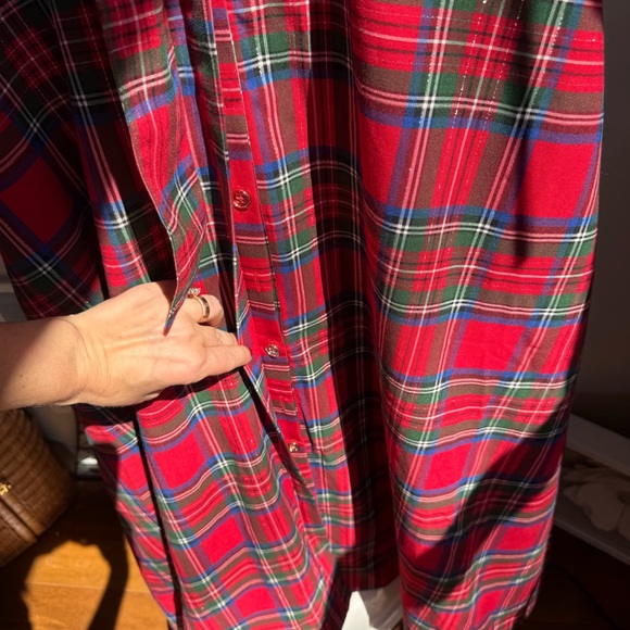 NWT Buru Donna Day Short Sleeve Contrast Bow Detail Stripe Print Shirt Dress - Picture 10 of 11